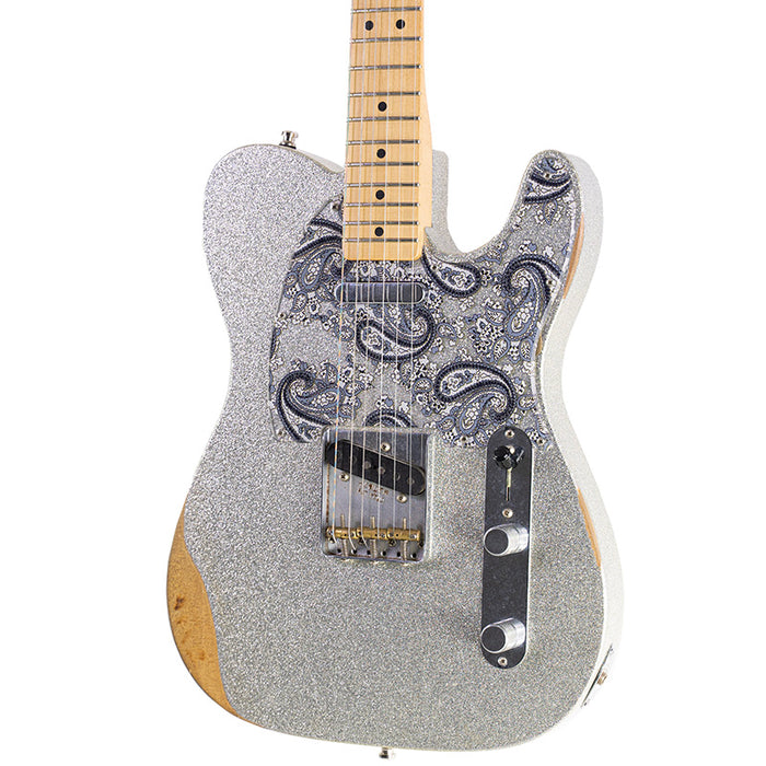 2017 Fender Artist Brad Paisley Road Worn Telecaster Silver Sparkle