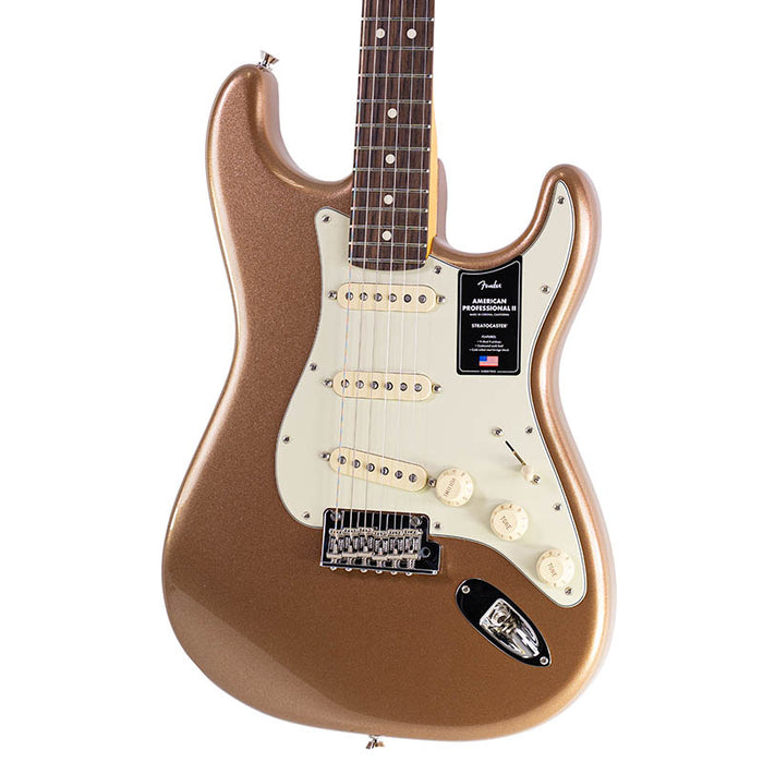 Brand New Fender Limited Edition American Professional II Stratocaster Firemist Gold Metallic Matching Headstock