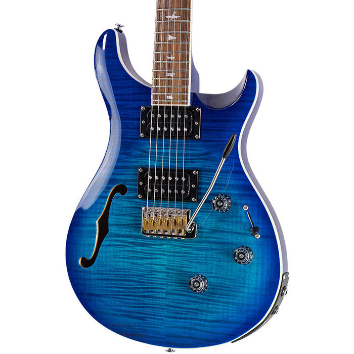 Brand New PRS SE Custom 24 Semi-Hollow Piezo Lake Blue