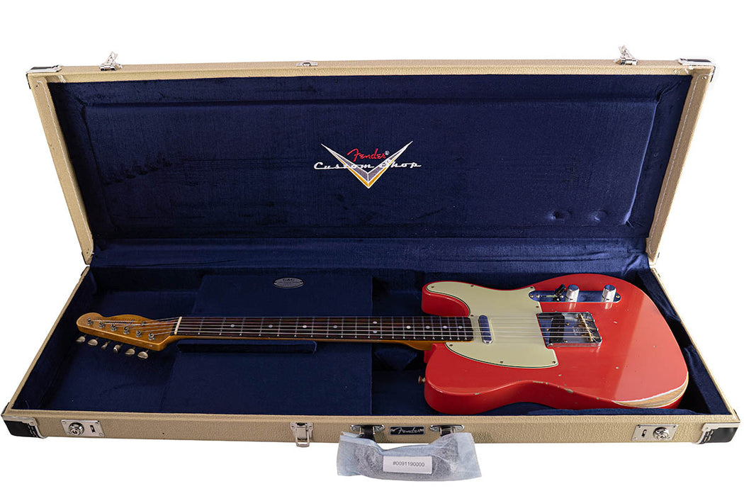 2025 Fender Custom Shop '64 Telecaster Relic Aged Fiesta Red 7 lbs, 5 oz