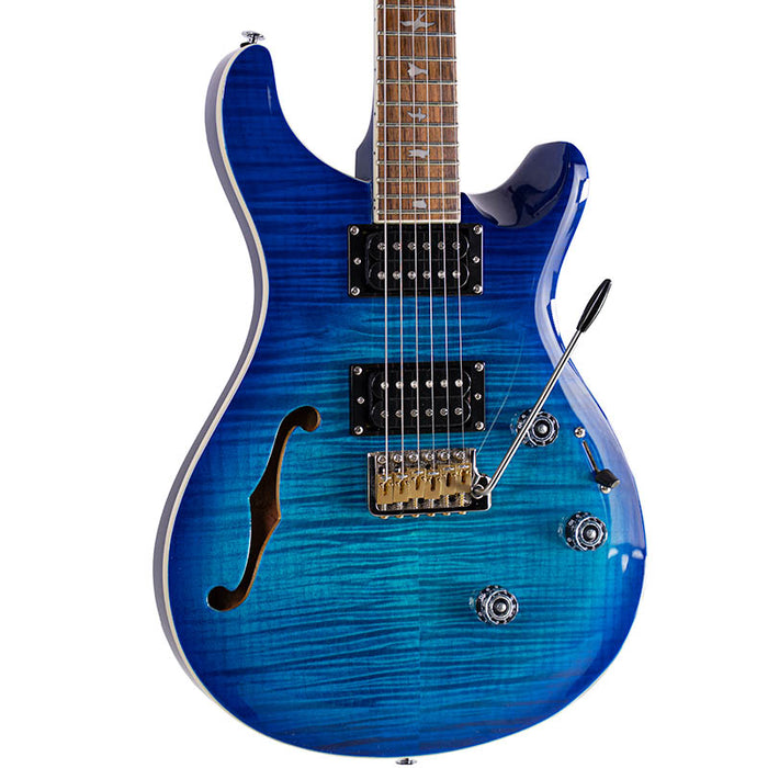 Brand New PRS SE Custom 24 Semi-Hollow Piezo Lake Blue