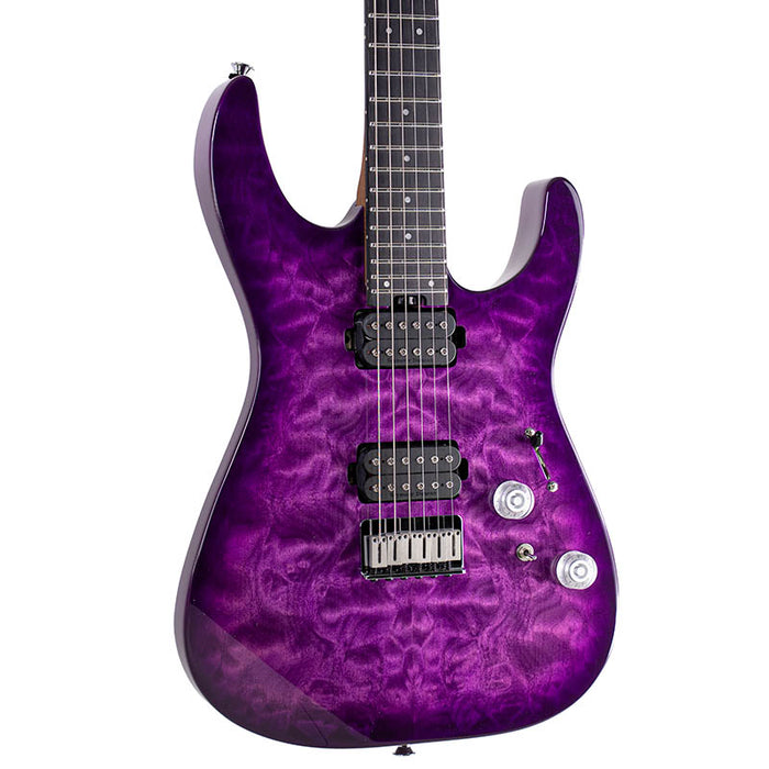 Charvel Pro-Mod Plus Dinky DK24 HH HT E QM Violet Radiance