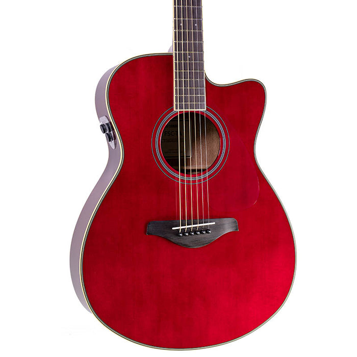 Yamaha FSC-TA TransAcoustic Concert Cutaway Ruby Red