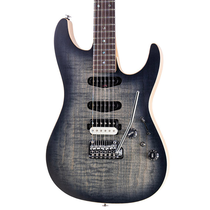 Ibanez TQM2 Tom Quayle Signature Charcoal Black Burst Flat