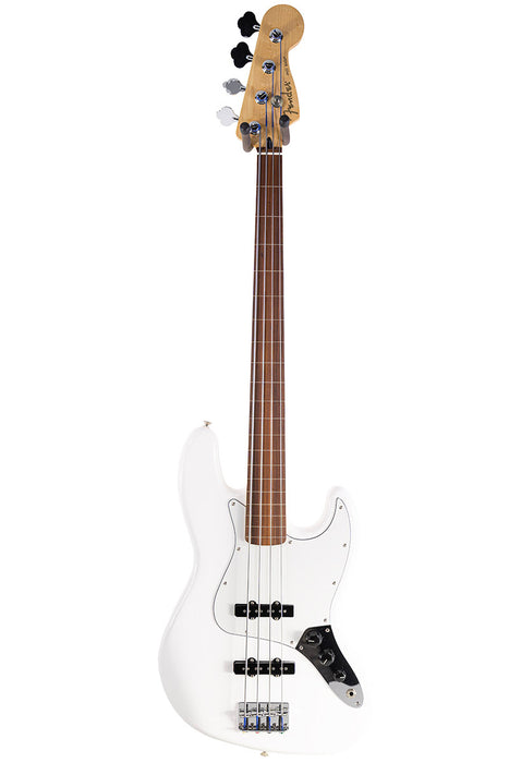 Fender Player Series Jazz Bass Fretless Polar White With Gator Hardshell Case