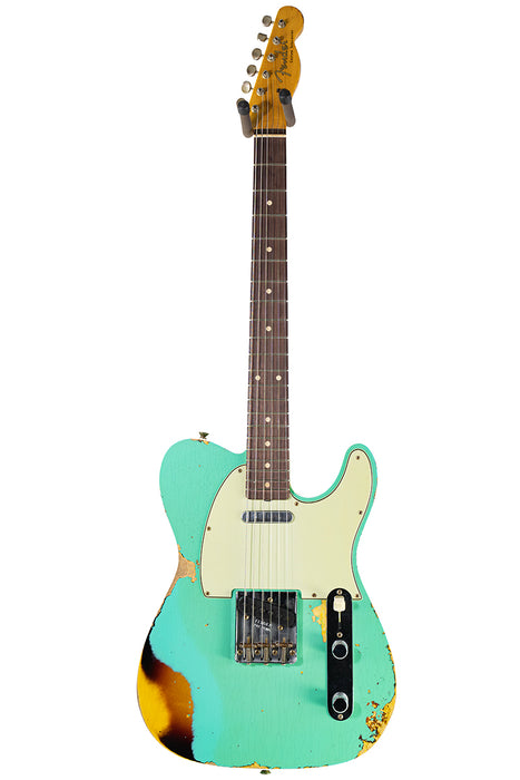 2023 Fender Custom Shop Limited '60 Telecaster Custom Heavy Relic Aged Seafoam Green over 3-color Sunburst