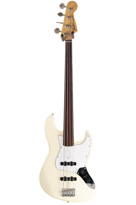 1993 Fender Made In Japan Jazz Bass Fretless Olympic White