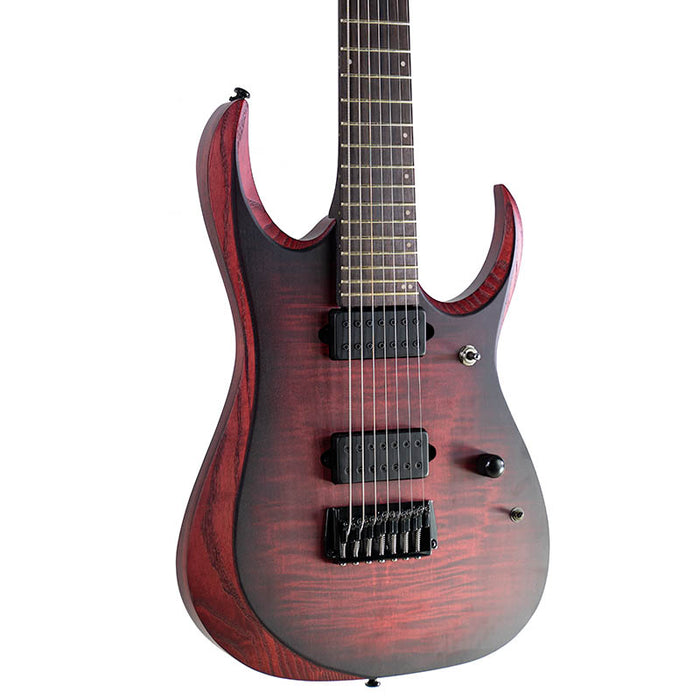 2026 Ibanez Standard RGD721FA 7-string Stained Wine Red Burst Flat