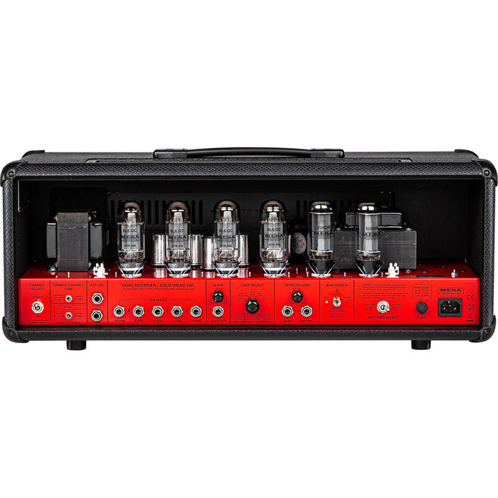 Mesa Boogie Limited Run 90’s Dual Rectifier Head Black Snake Vinyl, Rosso Scuderia Red Chassis