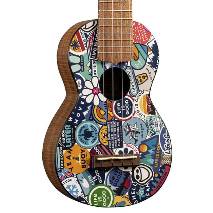 Brand New Martin Guitar Life is Good Sticker Collage Soprano Ukulele