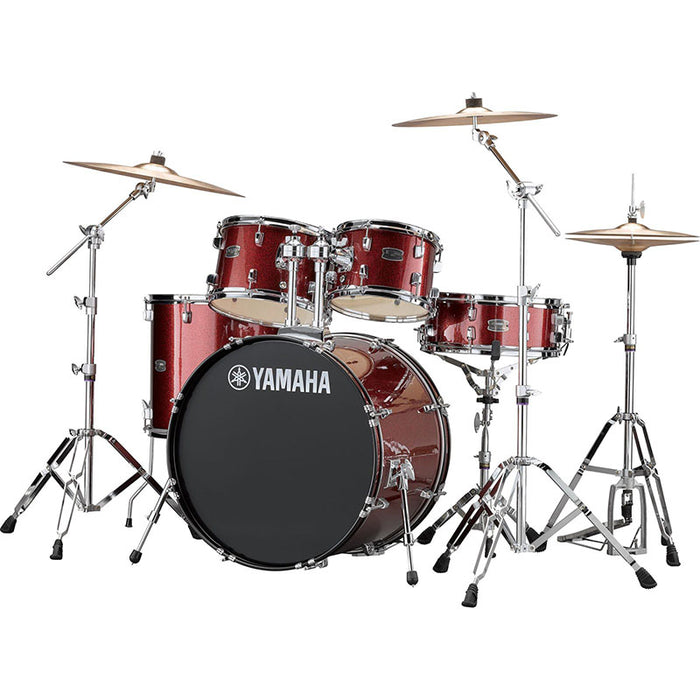 Brand New Yamaha Rydeen 5-Piece Shell Pack With 22" Bass Drum Burgundy Glitter