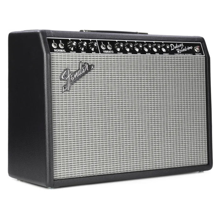 Used Fender '65 Deluxe Reverb 22-watt 1 x 12-inch Combo Amplifier Black w/ Fender Bag