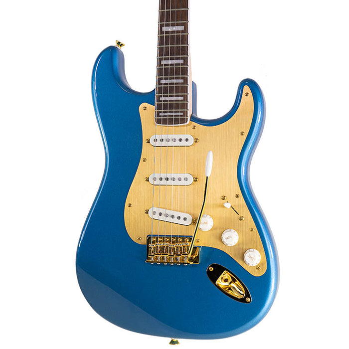 2022 Squier 40th Anniversary Gold Edition Stratocaster Lake Placid Blue  w/Gold Anodized Pickguard