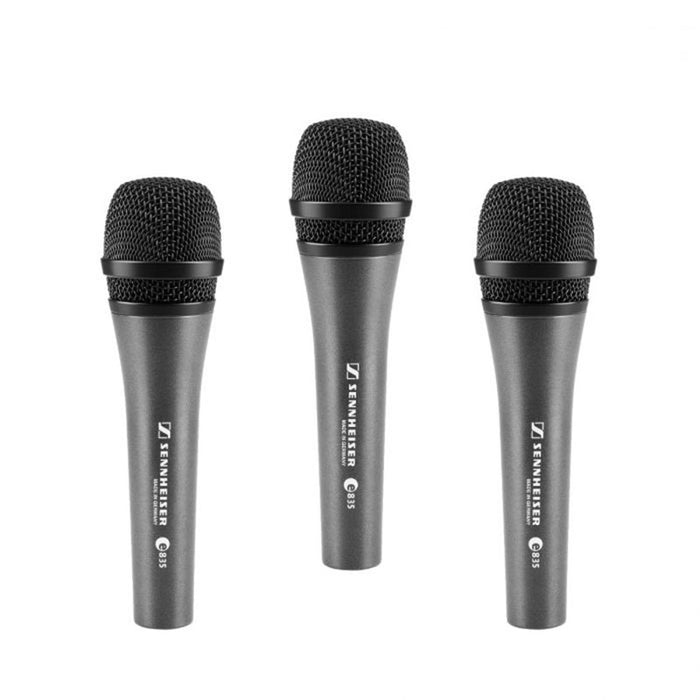 Sennheiser e835 Cardioid Dynamic Vocal Microphone 3-Pack
