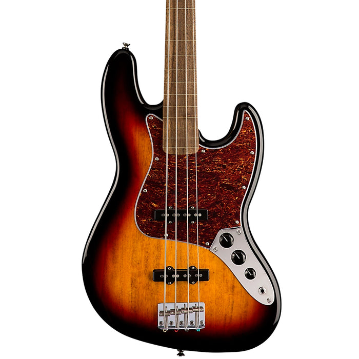 Brand New Fender Squier Classic Vibe '60s Jazz Bass Fretless 3 Tone Sunburst